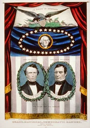 Banner de la campaña presidencial demócrata, 1852